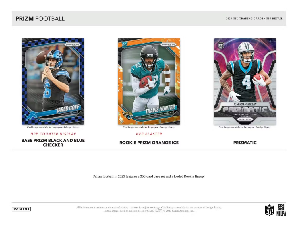 2025 Panini Prizm Cartes Football NFL Blaster Box