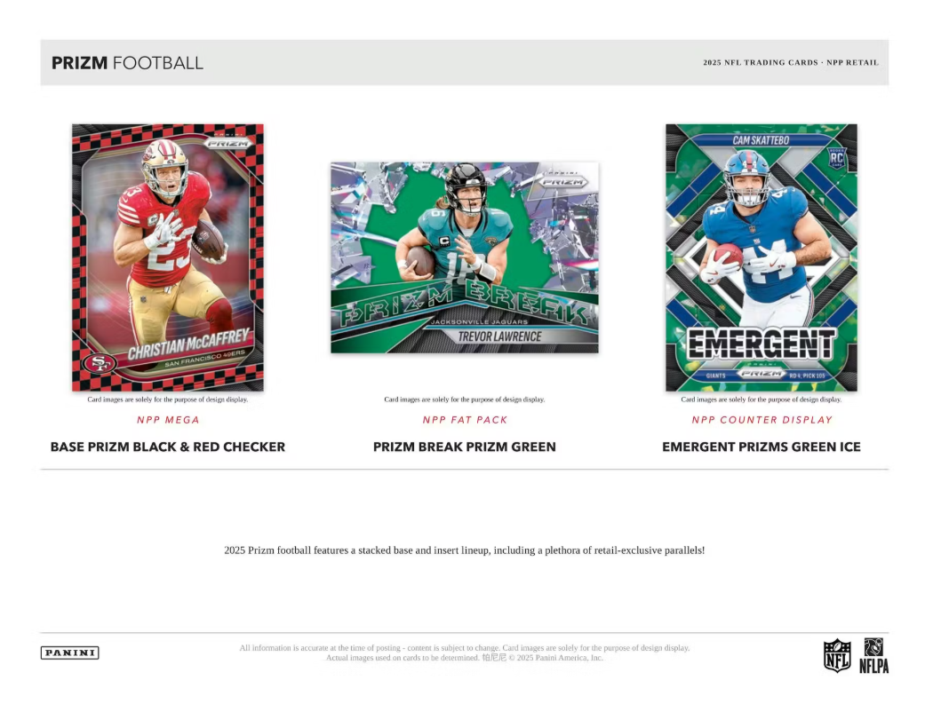 2025 Panini Prizm Cartes Football NFL Blaster Box