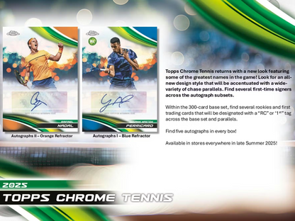 2025 Topps Chrome Cartes Tennis Delight Box