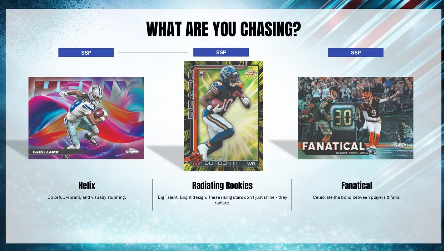 2025 Topps Chrome Cartes Football NFL Blaster Box