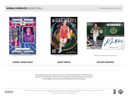 2025 Panini Donruss WNBA Cartes Basketball Méga Box