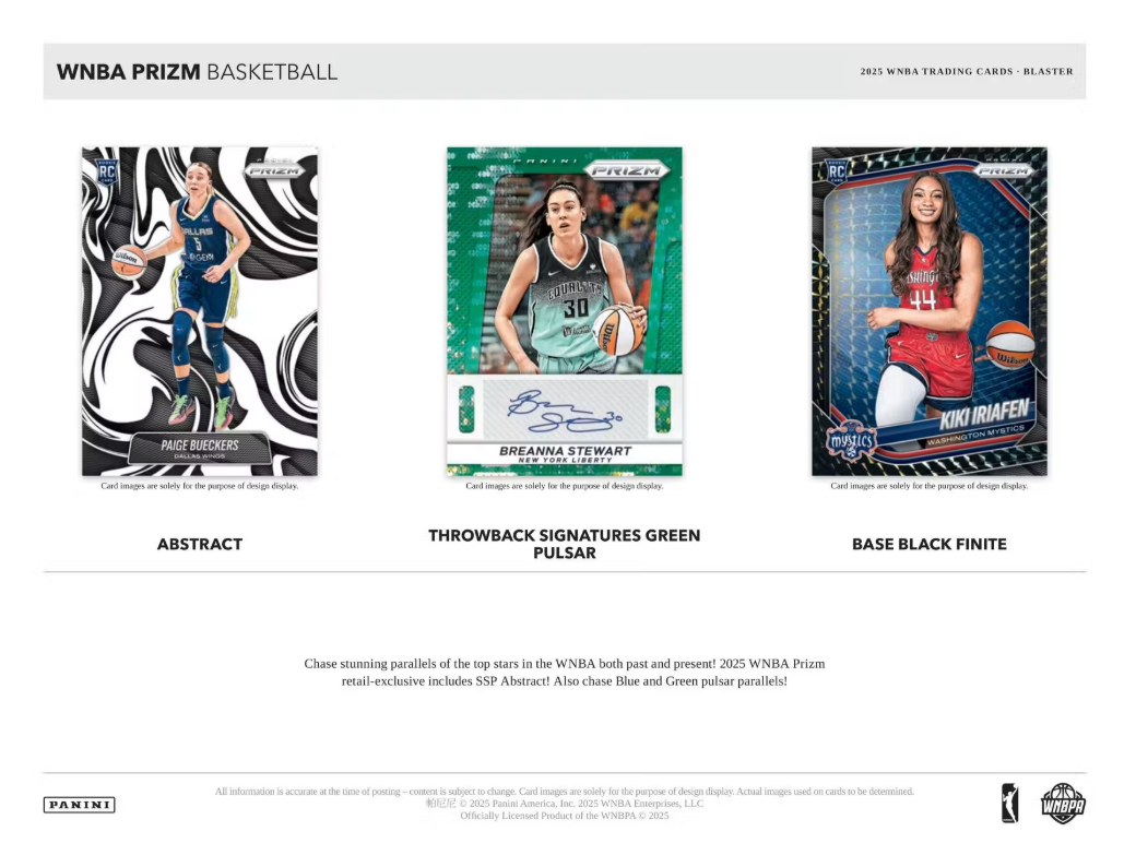 2025 Panini Prizm WNBA Cartes Basketball Méga Box