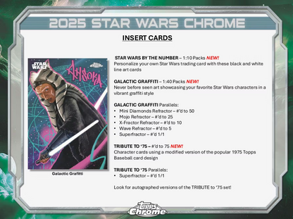 2025 Topps Chrome Cartes Star Wars Blaster Box