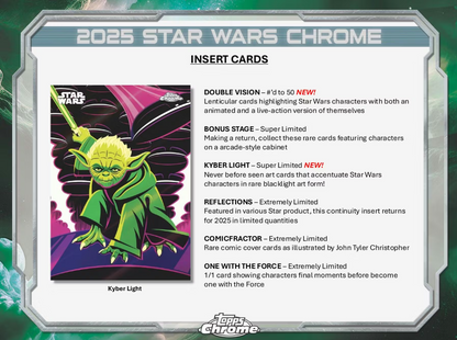 2025 Topps Chrome Cartes Star Wars Blaster Box