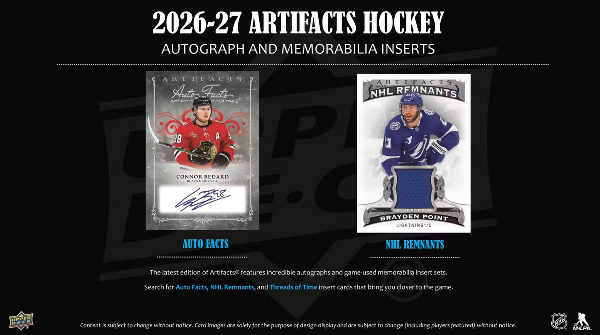 2026-27 Upper Deck Artifacts  Cartes Hockey NHL Blaster Box
