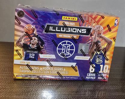 2020-21 Panini Illusions Cartes Basketball NBA Méga Box (Sapphire and Yellow Parallels)