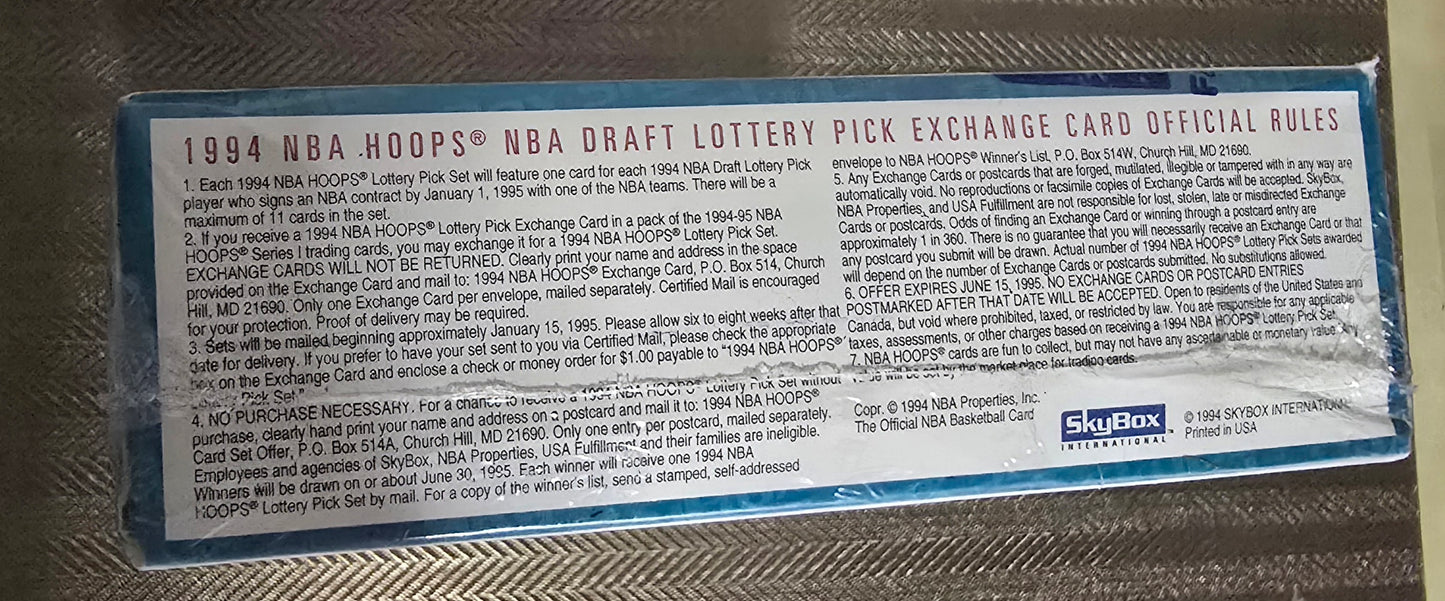 1994-95 SkyBox Hoops Series 1 Cartes Basketball NBA Pack