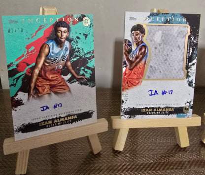 Lot 3 Cartes Autographes/Patch collection sport Basketball IZAN ALMANSA