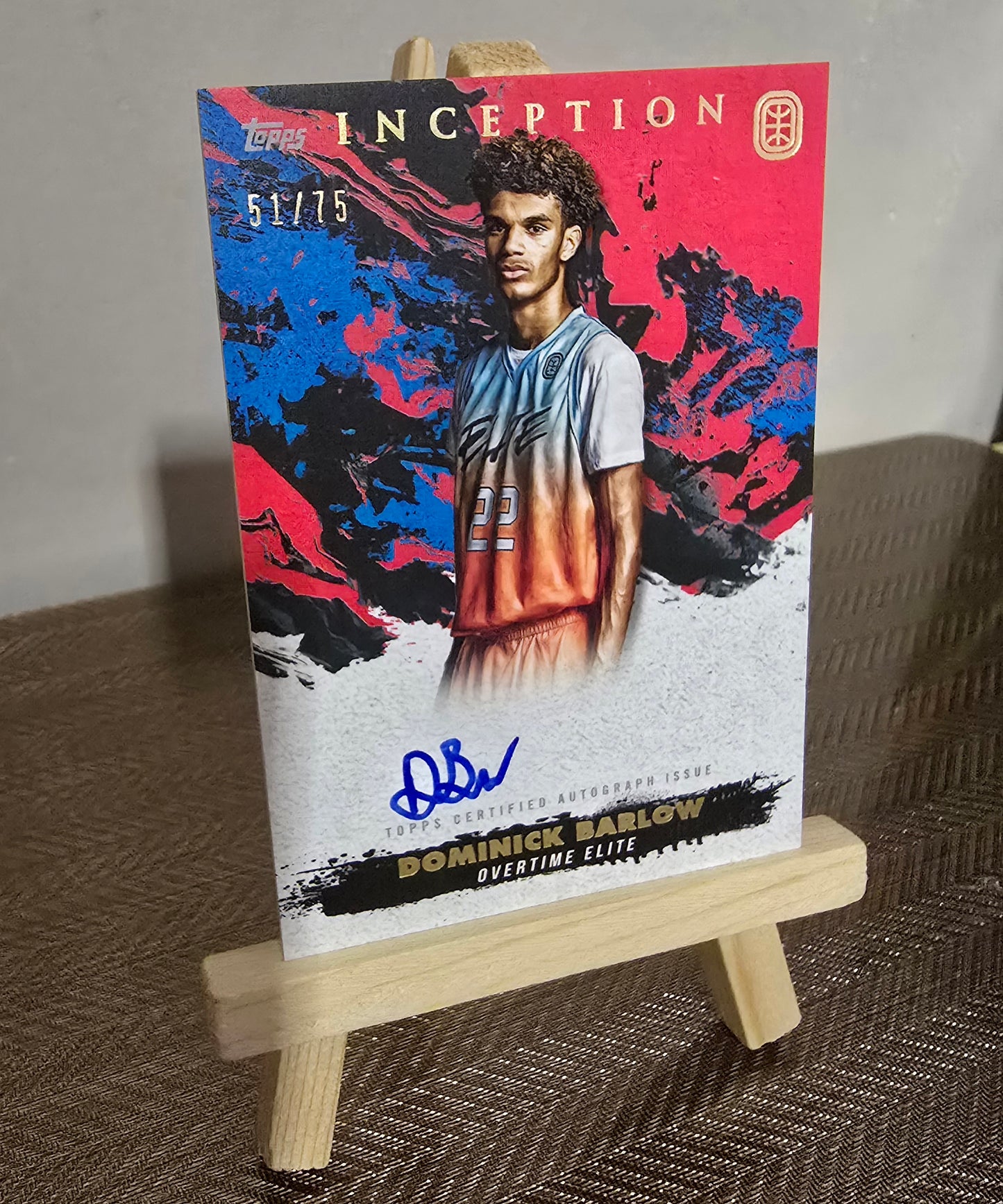 Carte Autographe 51/75 collection sport Basketball DOMINICK BARLOW