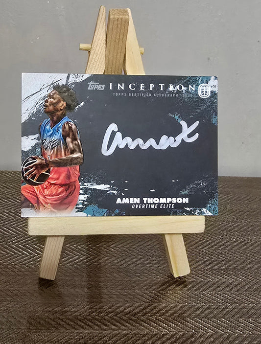Carte Silver Autographe On card 16/99 collection sport Basketball AMEN THOMPSON