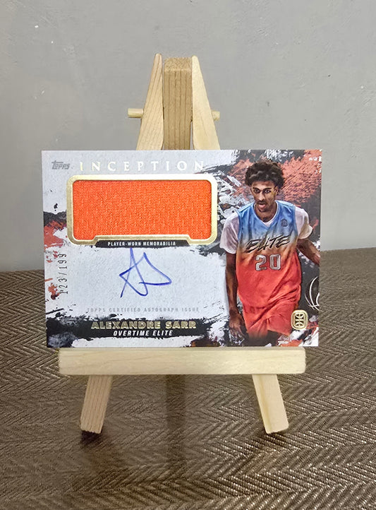 Carte Autographe On card + Patch  123/199 collection sport Basketball ALEXANDRE SARR