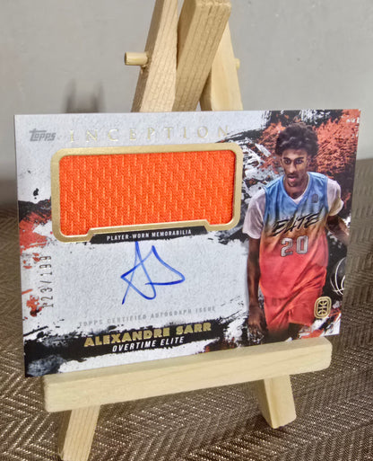 Carte Autographe On card + Patch  123/199 collection sport Basketball ALEXANDRE SARR