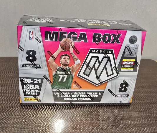 2020-21 Panini Mosaic Cartes Basketball NBA Méga Box ( Green Fluorescent Prizms)