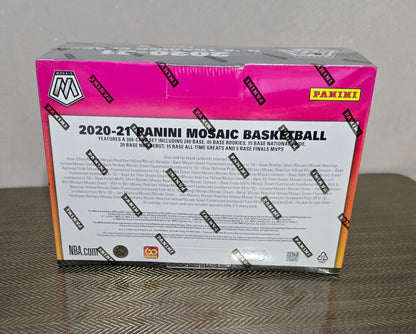 2020-21 Panini Mosaic Cartes Basketball NBA Méga Box ( Green Fluorescent Prizms)