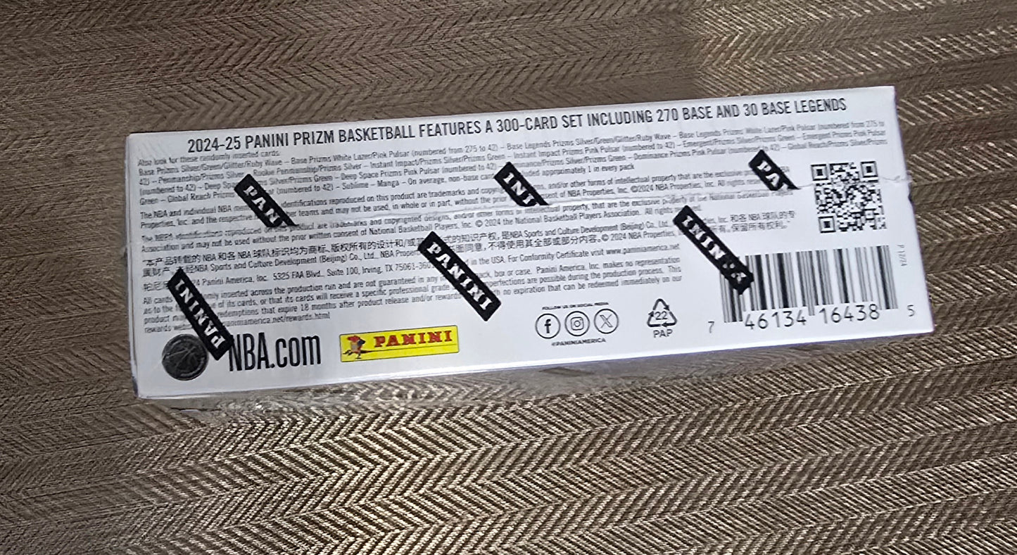 2024-25 Panini Prizm Cartes Basketball NBA Retail Box