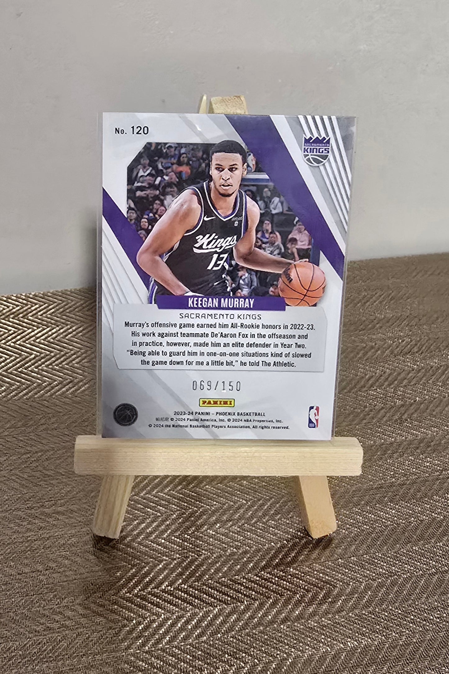 Carte numérotée # 069/150 collection sport Basketball NBA KEEGAN MURRAY