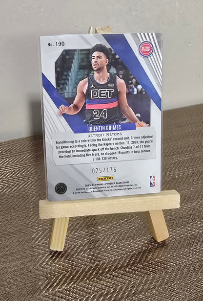 Carte numérotée # 075/175 collection sport Basketball NBA QUENTIN GRIMES