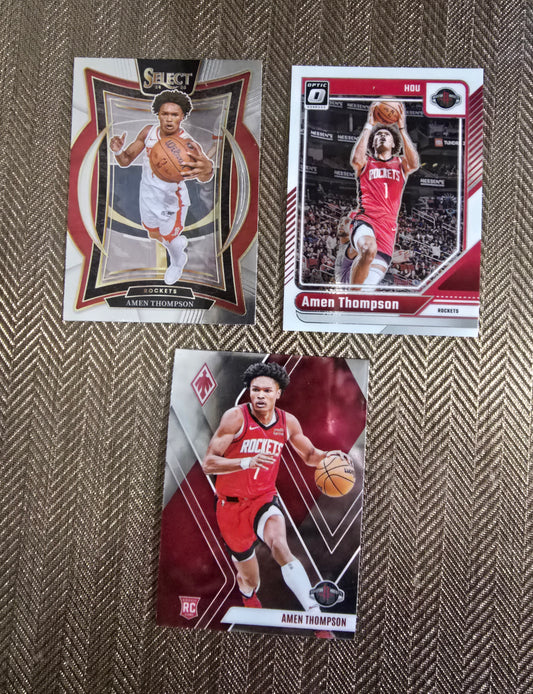 Lot 3 Cartes collection sport Basketball NBA AMEN THOMPSON