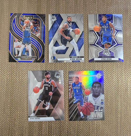 Lot 5 Cartes collection sport Basketball KYRIE IRVING