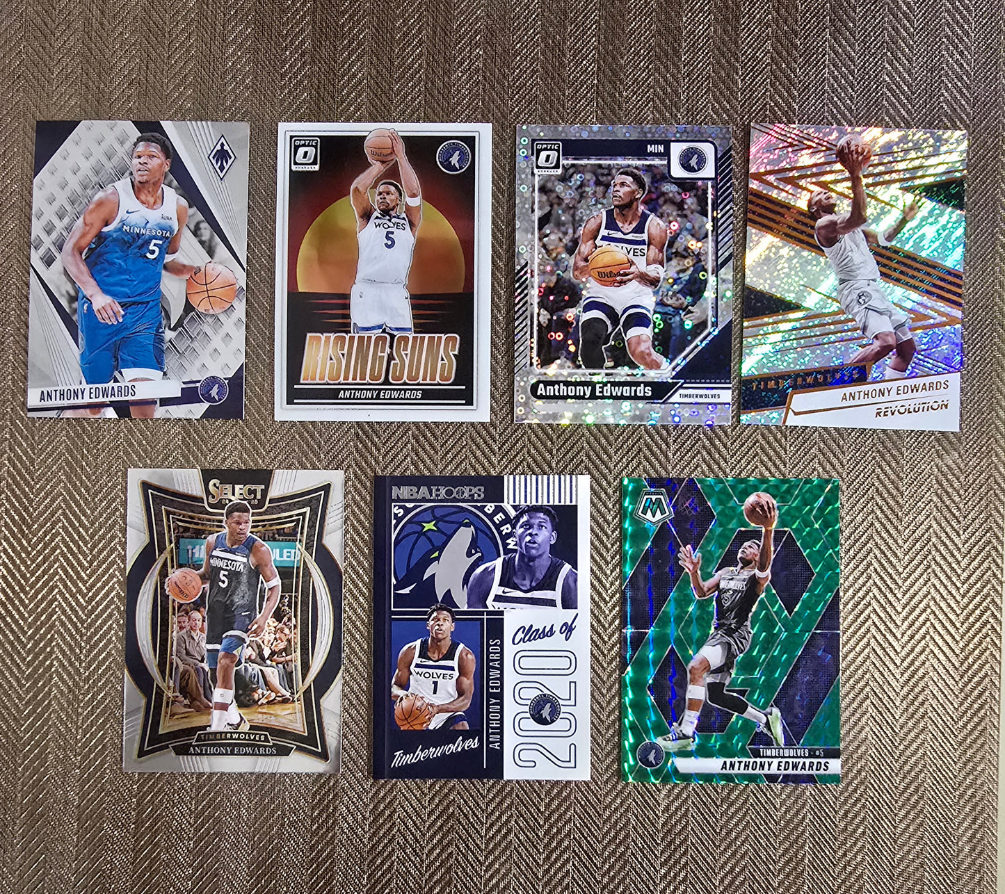 Lot 7 Cartes collection sport Basketball ANTHONY EDWARDS