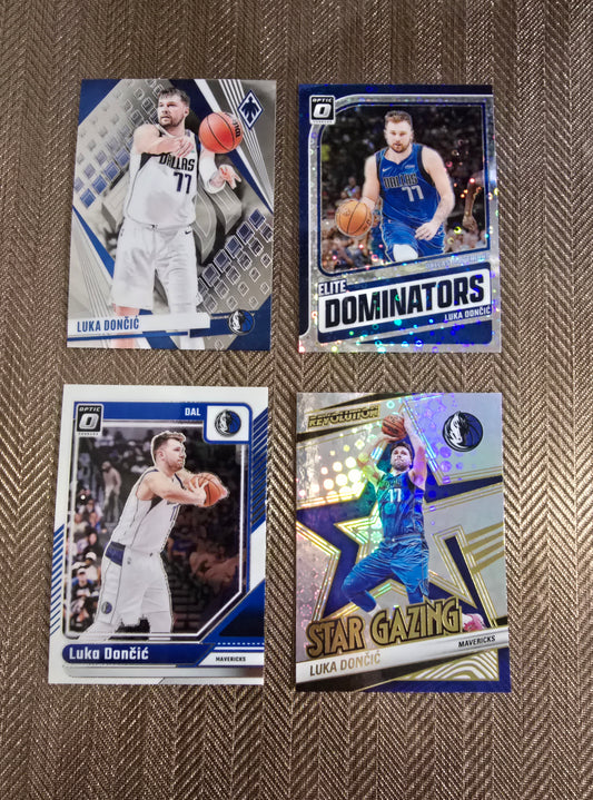 Lot 4 Cartes collection sport Basketball LUKA DONCIC