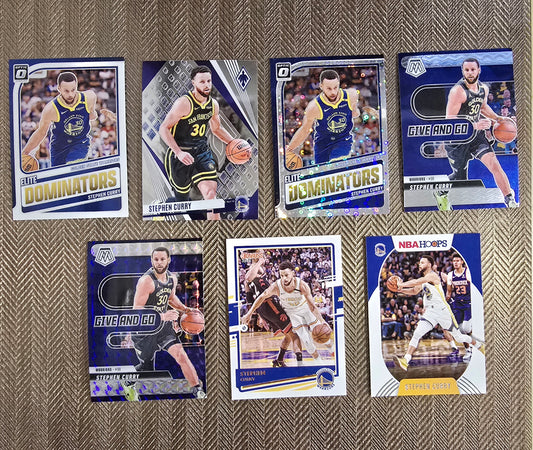 Lot 7 Cartes collection sport Basketball STEPHEN CURRY