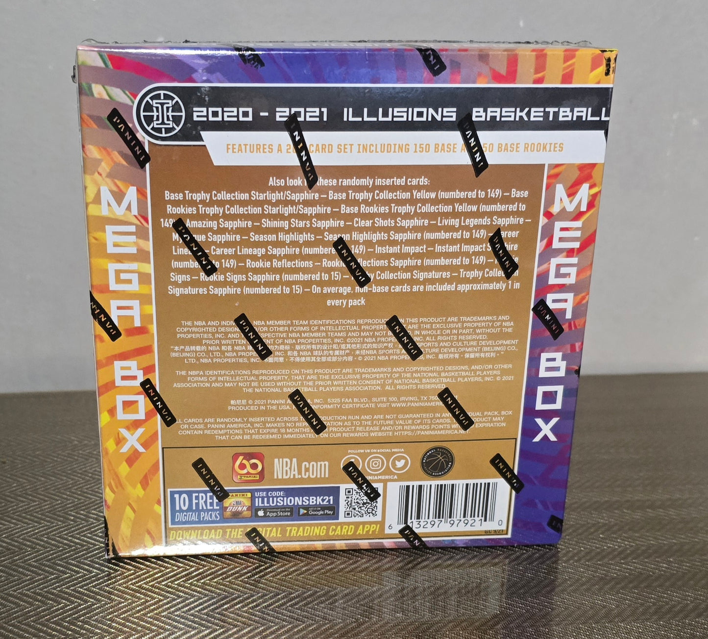 2020-21 Panini Illusions Cartes Basketball NBA Méga Box