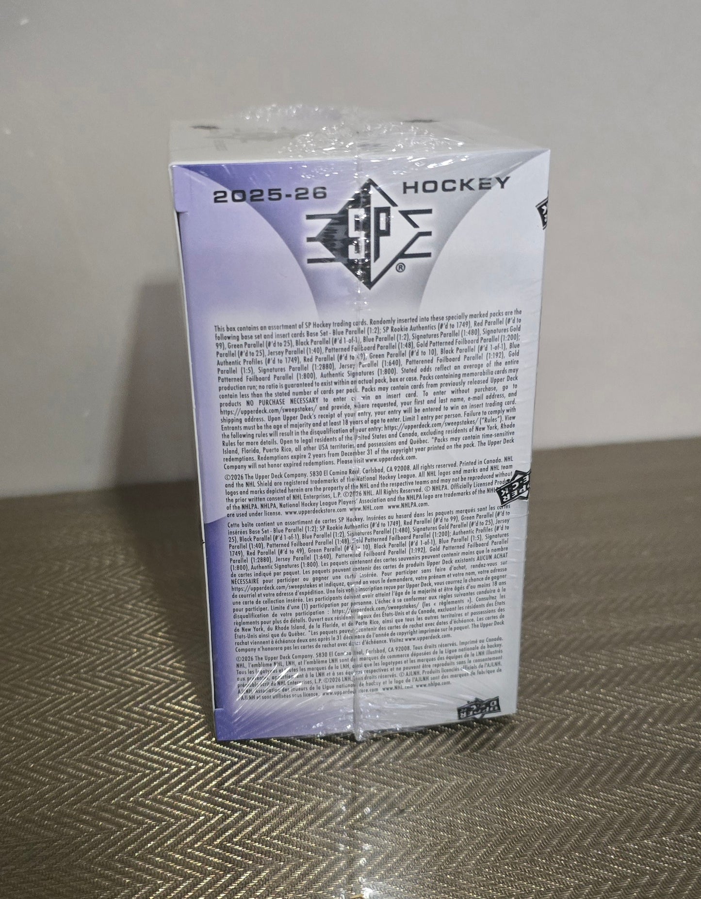 2025-26 Upper Deck SP Cartes Hockey NHL Blaster Box