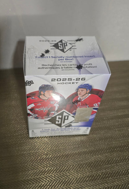 2025-26 Upper Deck SP Cartes Hockey NHL Blaster Box