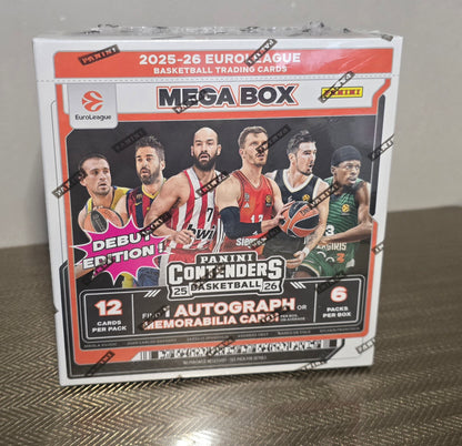 2025-26 Panini Contenders EuroLeague Cartes Basketball NBA Méga Box
