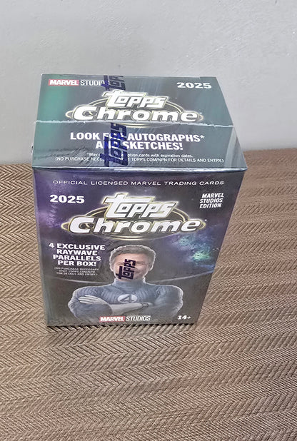 2025 Topps Chrome Cartes Marvel Studios Blaster Box
