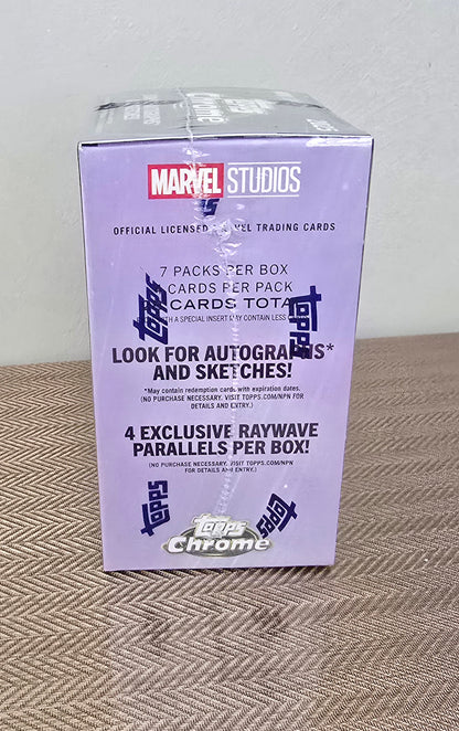 2025 Topps Chrome Cartes Marvel Studios Blaster Box