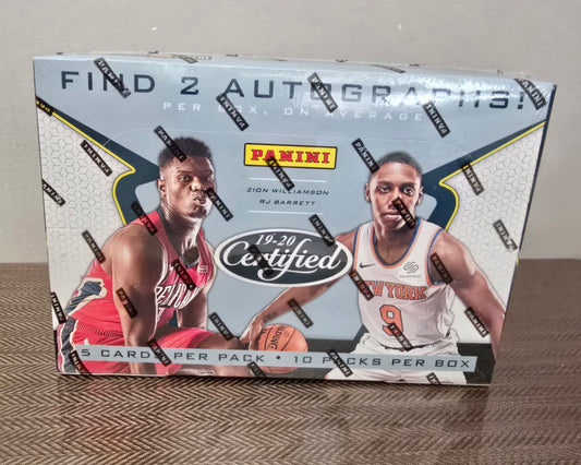 2019-20 Panini Certified Cartes Basketball NBA Hobby Box