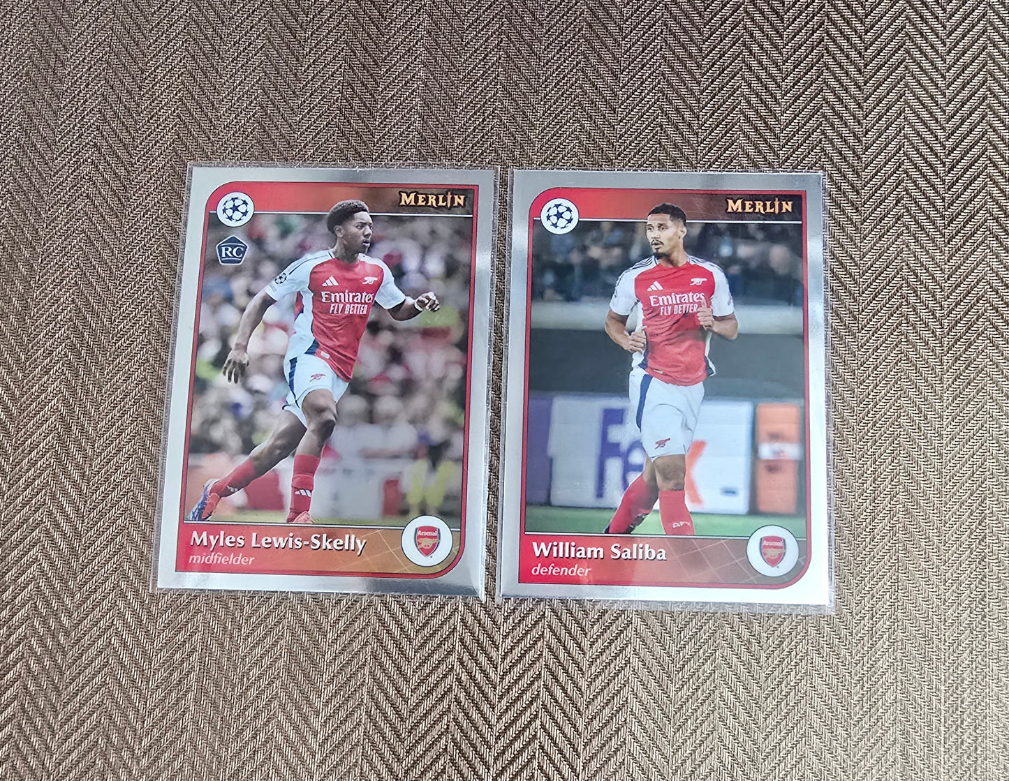Lot 2 Cartes collection sport Soccer ARSENAL