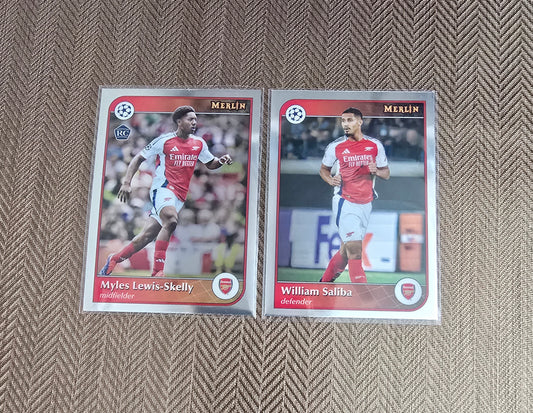 Lot 2 Cartes collection sport Soccer ARSENAL