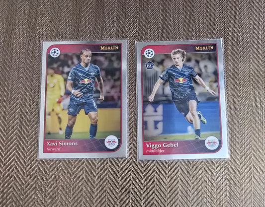 Lot 2 Cartes collection sport Soccer RB LEIPZIG