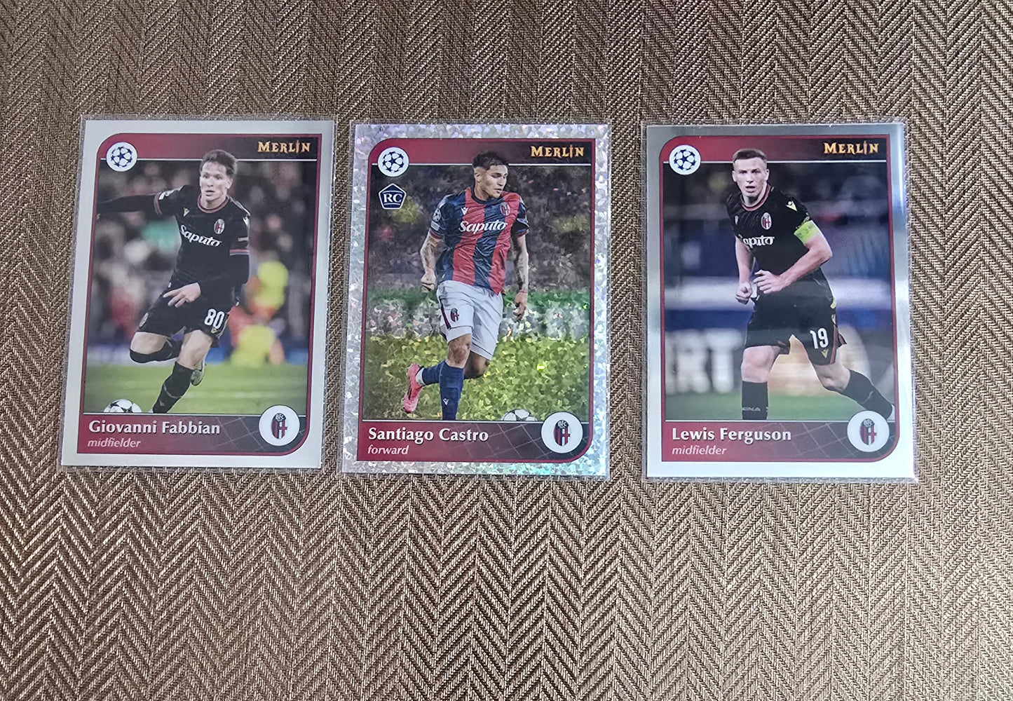Lot 3 Cartes collection sport Soccer FC BOLOGNA