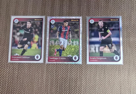 Lot 3 Cartes collection sport Soccer FC BOLOGNA
