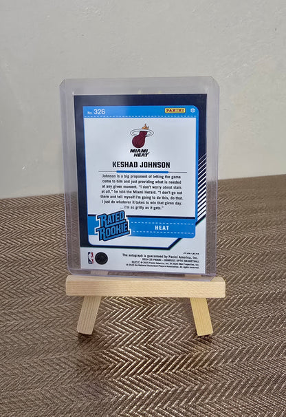 Carte Autographe collection sport Basketball NBA KESHAD JOHNSON