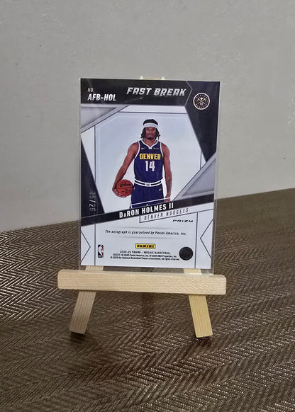 Carte Autographe numérotée #05/25 collection sport Basketball NBA DaRON HOLMES II