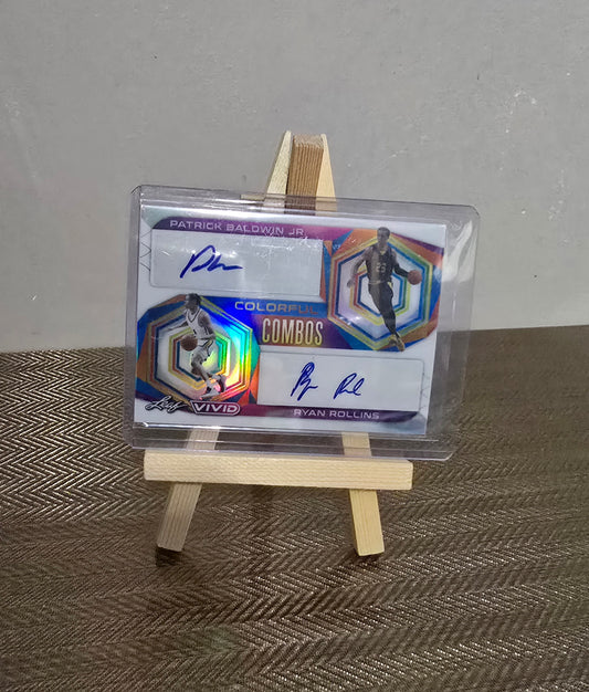 Carte Double Autographe numérotée #20/25 collection sport Basketball NBA PATRICK BALDWIN JR. / RYAN ROLLINS