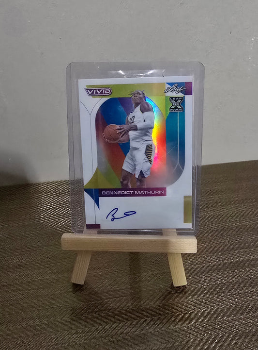 Carte Autographe numérotée #3/25 collection sport Basketball NBA BENNEDICT MATHURIN