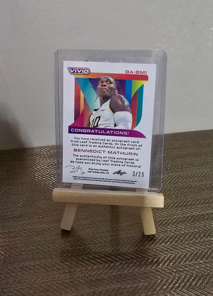 Carte Autographe numérotée #3/25 collection sport Basketball NBA BENNEDICT MATHURIN