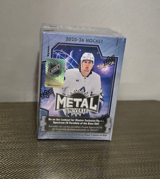 2025-26 Upper Deck Skybox Metal Universe Cartes Hockey NHL Blaster Box