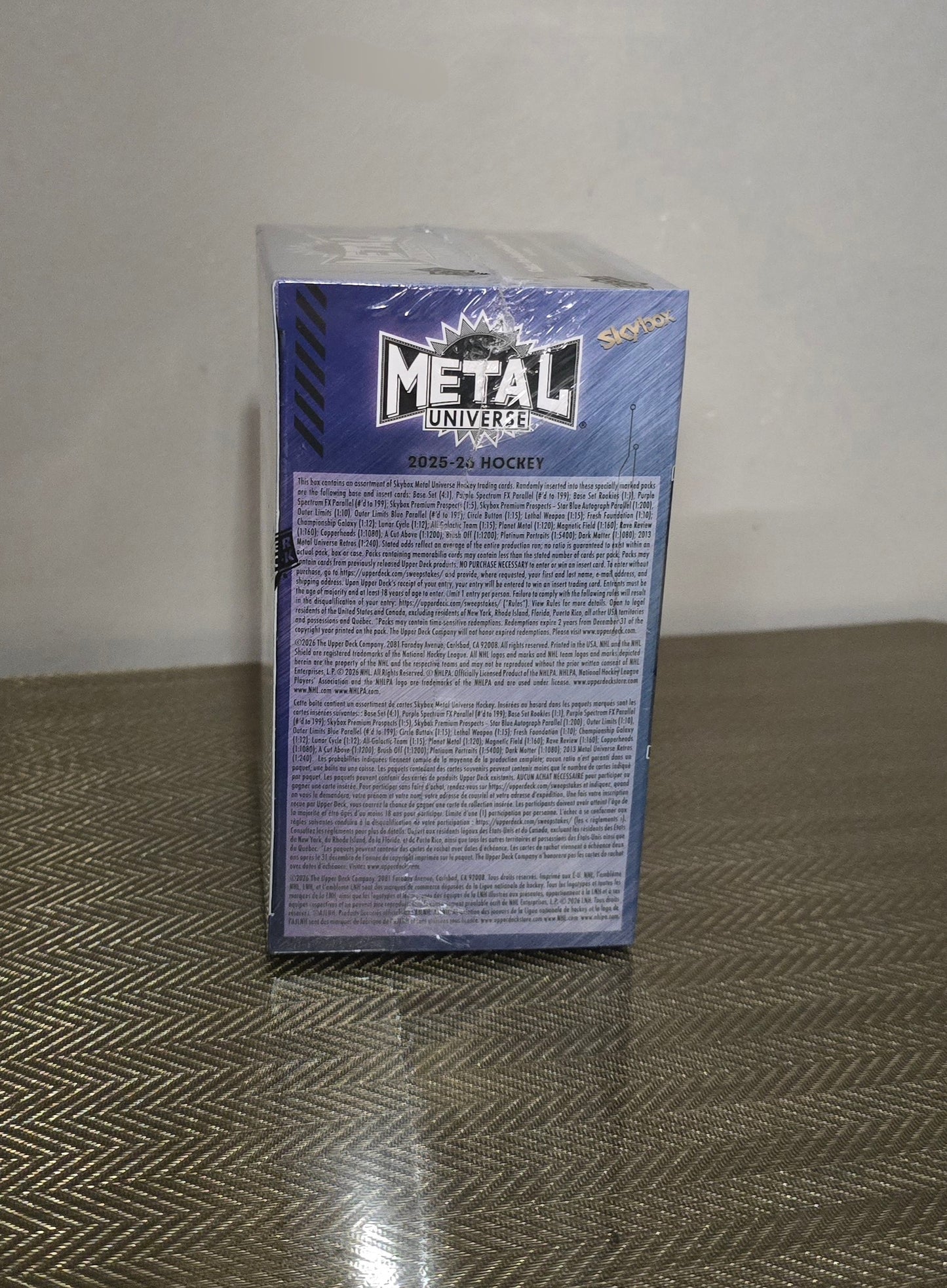 2025-26 Upper Deck Skybox Metal Universe Cartes Hockey NHL Blaster Box
