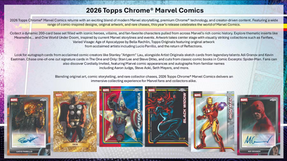 2026 Topps Chrome Cartes Marvel Comics Blaster Box