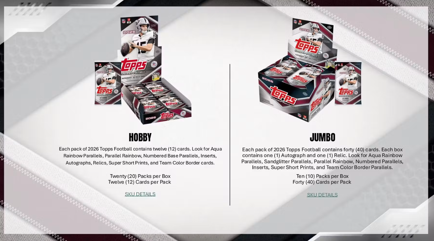 2026 Topps Flagship Cartes Football NFL Fat Pack