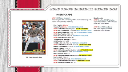 2026 Topps Series 1 Cartes Baseball MLB Méga Box