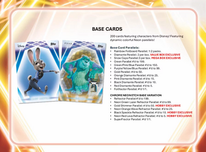 2026 Topps Cartes Disney Neon Blaster Box