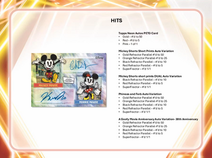 2026 Topps Cartes Disney Neon Blaster Box